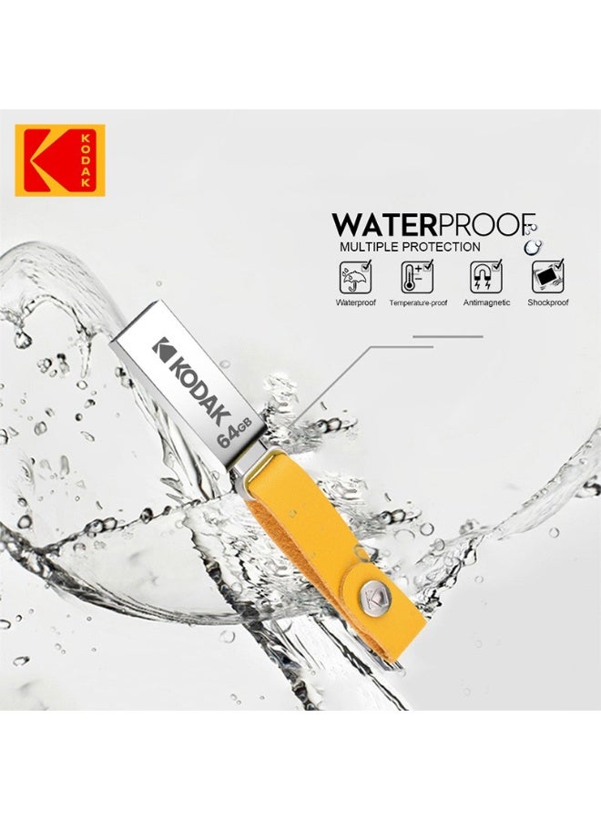 كوداك محرك فلاش معدني K122 USB 2.0، محمول صغير، مقاوم للماء والصدمات، مثالي للأعمال والدراسة والتخزين اليومي - - Image 2
