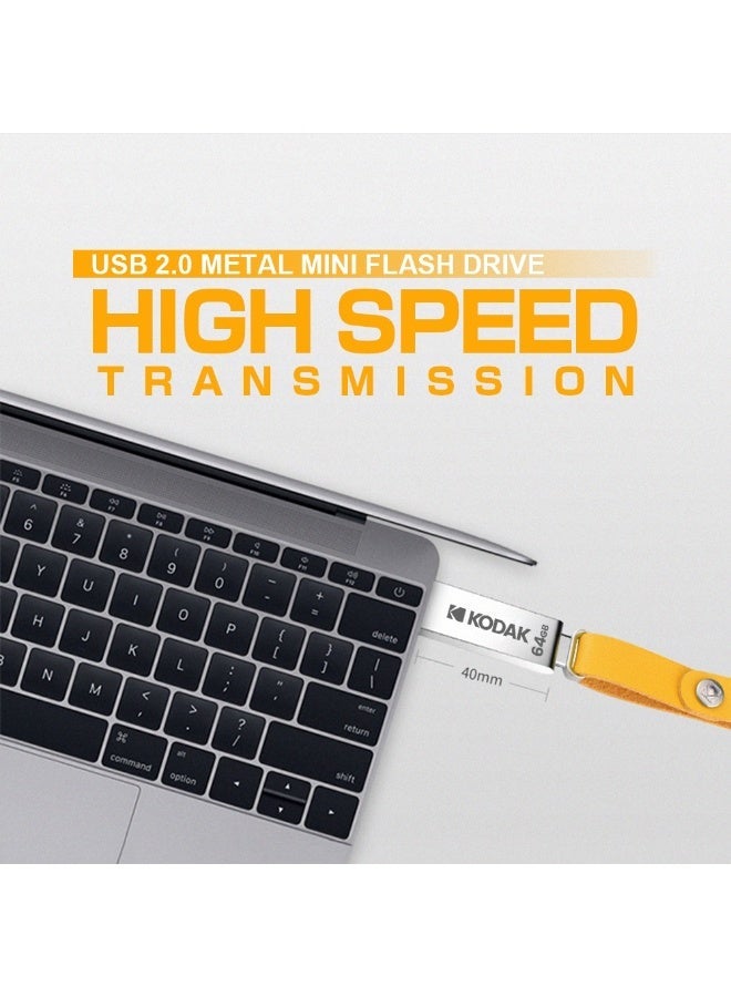 كوداك محرك فلاش معدني K122 USB 2.0، محمول صغير، مقاوم للماء والصدمات، مثالي للأعمال والدراسة والتخزين اليومي - - Image 5