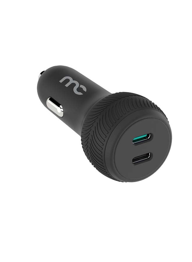ماي كاندي شاحن سيارة Cc-D245 45W مزدوج Usb-C Pd لأجهزة Iphone و Samsung وأجهزة Usb-C، أسود - Image 1