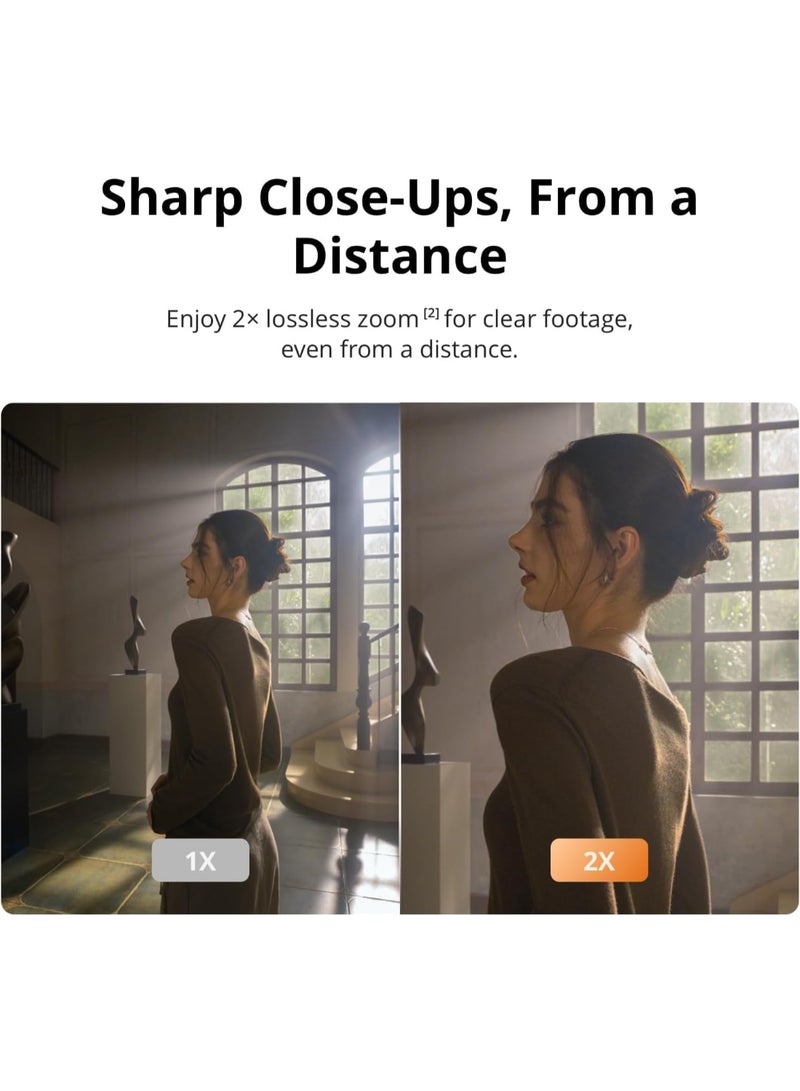 dji Osmo Pocket 4 Creator Combo, Pocket Gimbal Vlog Camera, 1″ CMOS & 4K/240fps, 3-Axis, 2× Lossless Zoom, 107GB Built-in Storage, Mic 3 Transmitter, Osmo Mini Tripod Official Warranty - Image 4