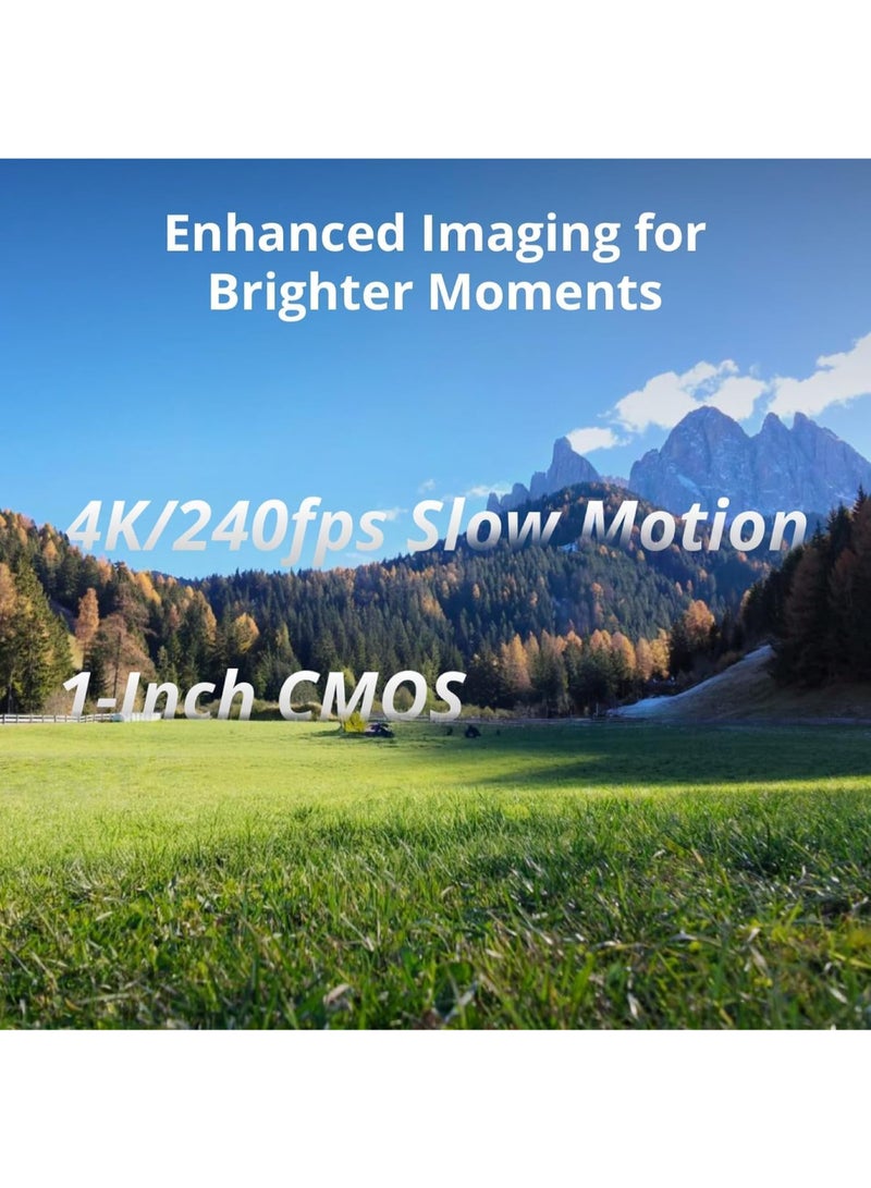 dji Osmo Pocket 4 Creator Combo, Pocket Gimbal Vlog Camera, 1″ CMOS & 4K/240fps, 3-Axis, 2× Lossless Zoom, 107GB Built-in Storage, Mic 3 Transmitter, Osmo Mini Tripod Official Warranty - Image 2