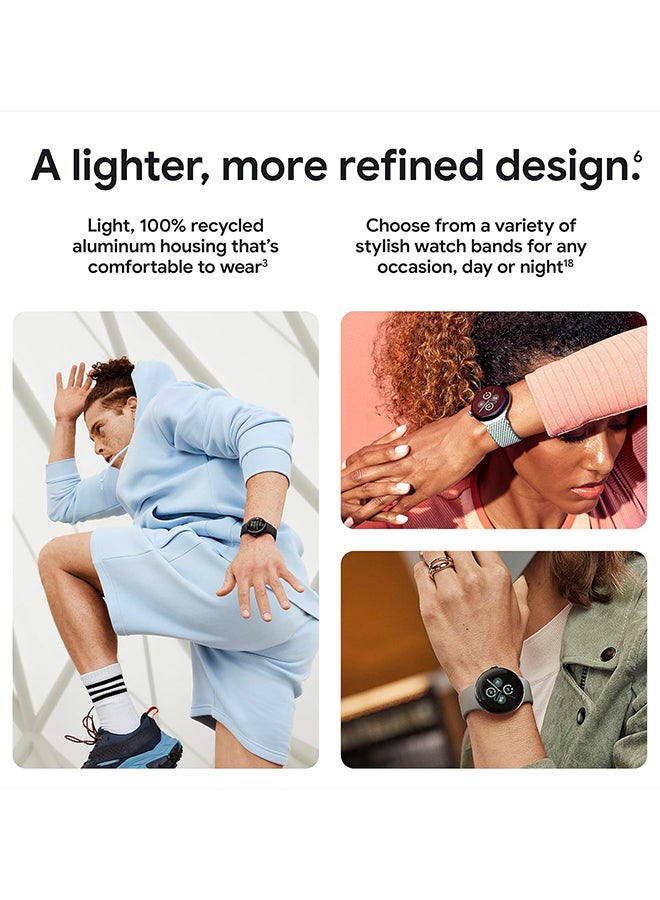 جوجل Renewed-Google Pixel Watch 2 Matte Black/Hazel-International Specs Matte Black/Hazel - Image 3