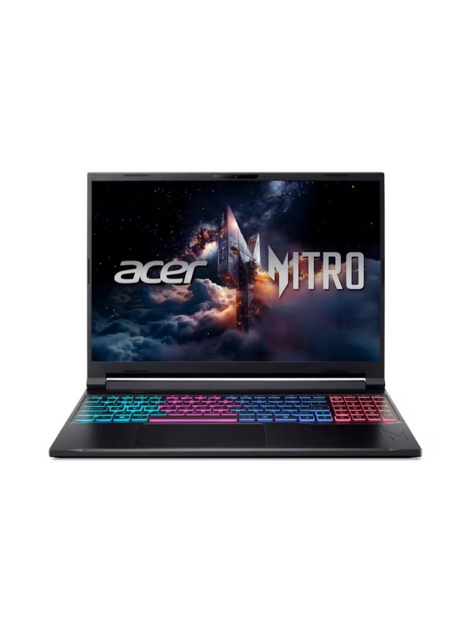 Acer Nitro V16 Slim Gaming Laptop With 16 Inch QHD (1920X1200) Display, Intel Core 7-240H Processor/32GB RAM DDR5/1TB SSD/6GB Nvidia RTX 5060 Graphics/Windows 11 Home/ English/Arabic Black - Image 1