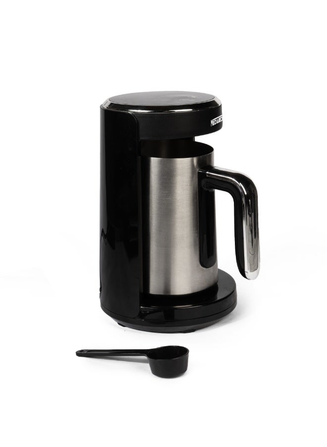 Mediatech Turka PRO Turkish Coffee & Milk Frother Machine, 450W, 240V, LFGB Certified  For Food Safe, Digital Dual Control, Stainless Steel Jar, One-Touch Operation-MT-CM105T 300 ml 450 W MT-CM105T Black/Silver - Image 2