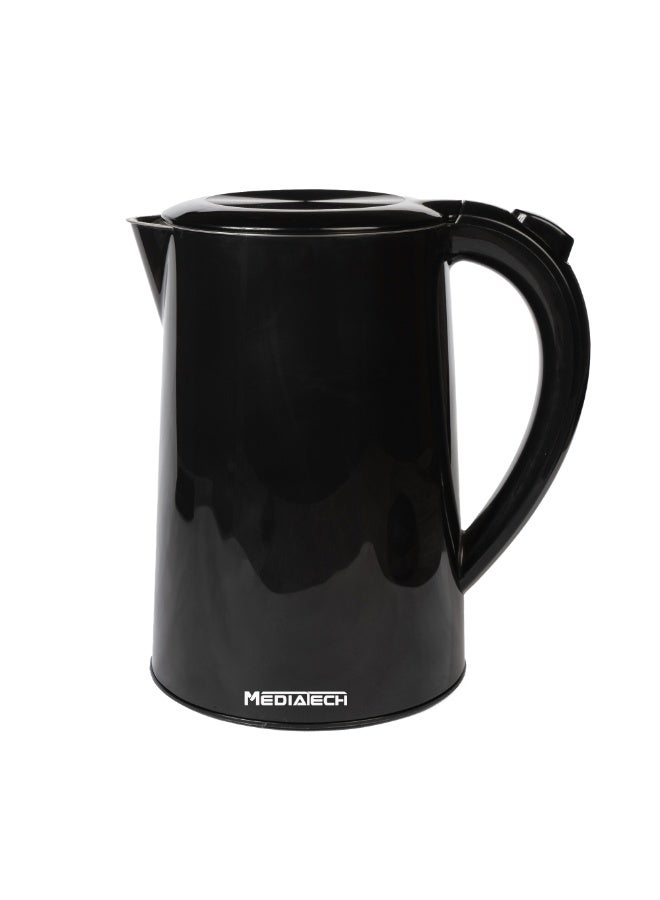 Mediatech Avero 1.7 L Digital Smart Kettle – 2200 W | Stainless-Steel Interior | Double-Wall Safety | Auto Shut-Off – Black MT-KDS001 1.7 L 2200 W MT-KDS001 Black - Image 3