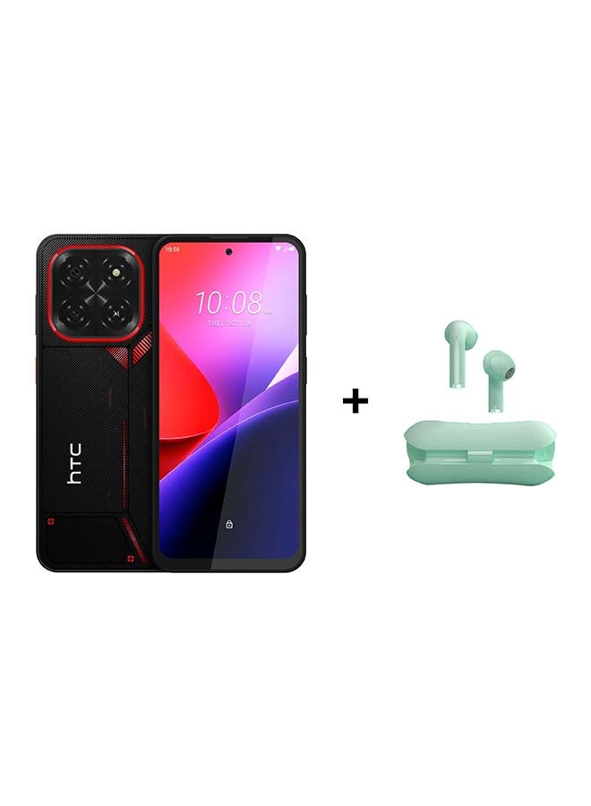 HTC Wildfire E7 Elite 5G Upto 18GB* (6+12) RAM 256GB Black + Nextbot E18 TWS - Middle East Version - Image 1