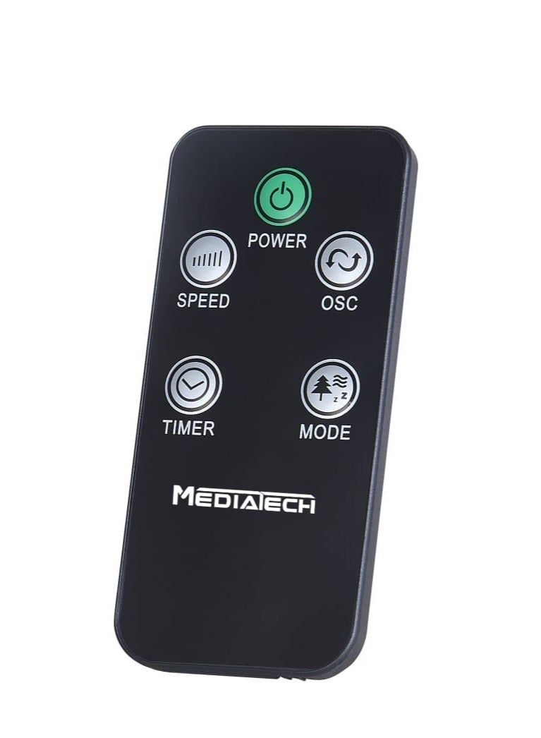 Mediatech Cool Cool 18 Inch stand fan , 75 W ,Silent ForceTechnology with   6 Blades , 3 Speed Settings ,  High-Efficiency copper Motor,Remote control included, Black, MT-SF42R 75 W MT-SF42R black - Image 3
