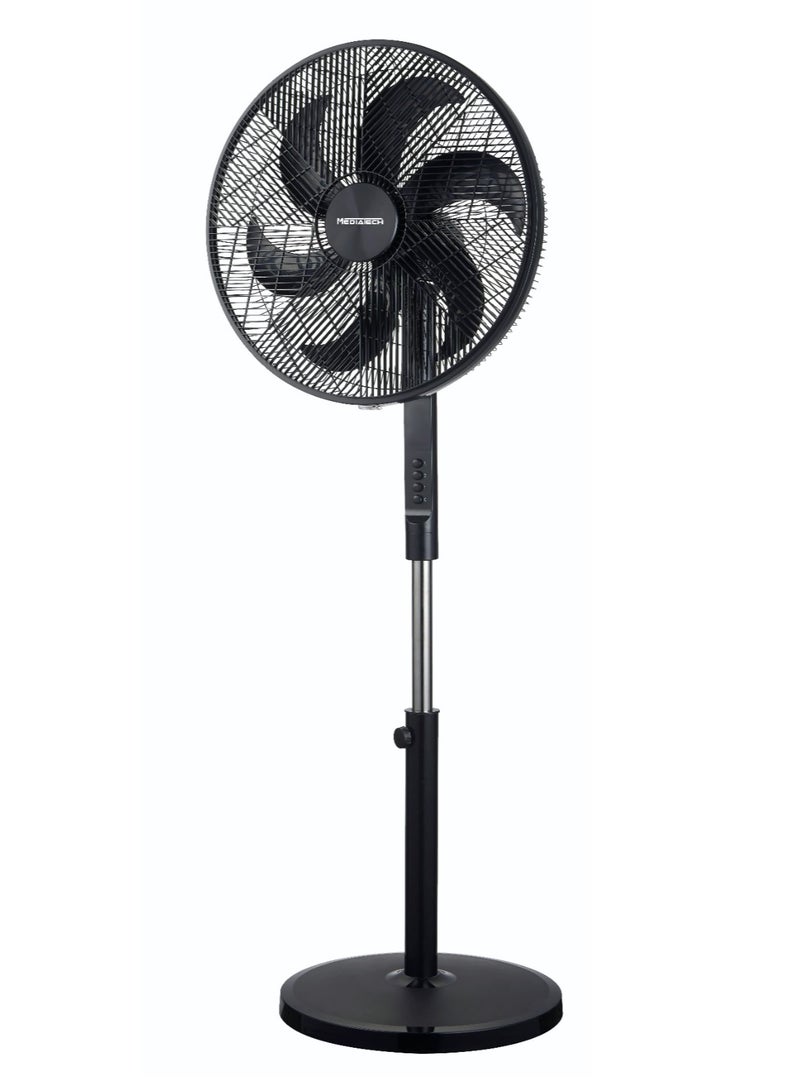 Mediatech Cool Cool 18-Inch Stand Fan | Silent Force Technology | Adjustable Height | 75W, MT-SF42M 75 W MT-SF42M black - Image 1