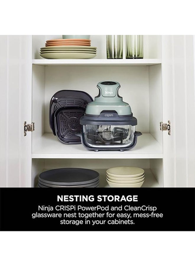 Ninja Crispi 4-in-1 Portable Glass Air Fryer, CleanCrisp Glassware, 4-in-1 Functionality, Thermal Shock Resistant, Leak-Proof Lids, Fixed Heat Protection, 3.8 L 1700 W FN101SGANZ Sage - Image 2