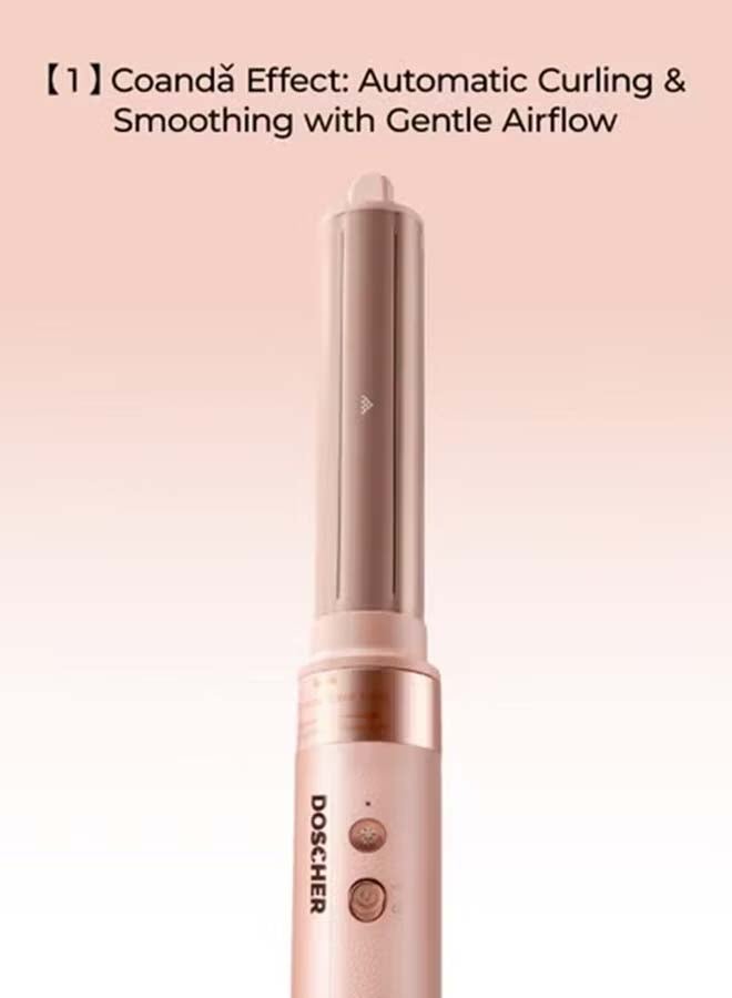 DOSCHER 1500W 5-in-1 Multi-Functional Hair Styler & Hairdryer, Double The Drying Speed, One-Button Cool Air Function,Equipped with A Curling Iron, Two Sizes of Ventilation Comb, Three Temperature Settings,Pink - Image 5