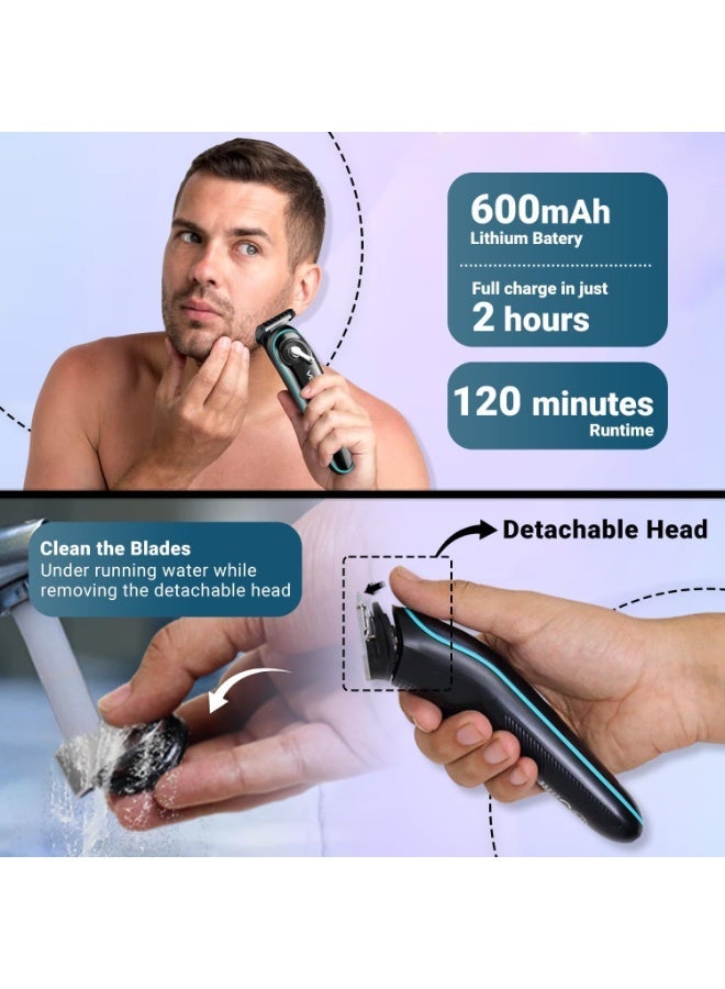 في جي آر VGR V-075 Limited Edition Professional Hair Trimmer with LED Display, 4 Guide Combs for Men (3,6,9,12 mm, ) - Image 4