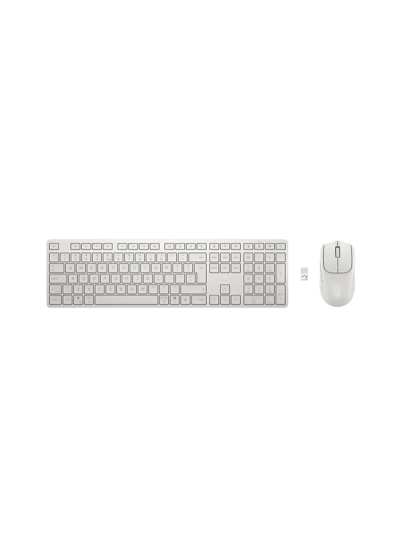 HP مجموعة لوحة مفاتيح وفأرة مزدوجة الوضع متعددة الأجهزة 490C بيضاء - Image 1