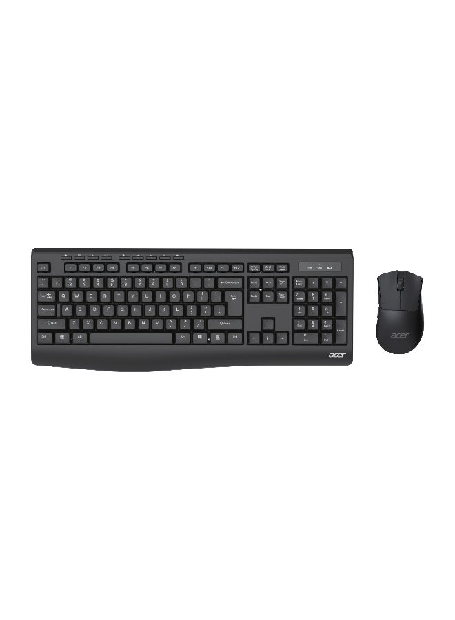 Acer Wireless Keyboard and Mouse Combo, 2.4GHz Plug & Play, Slim Ergonomic Design, Arabic/English Keys, Compatible with Windows/macOS/Android - Black - Image 1