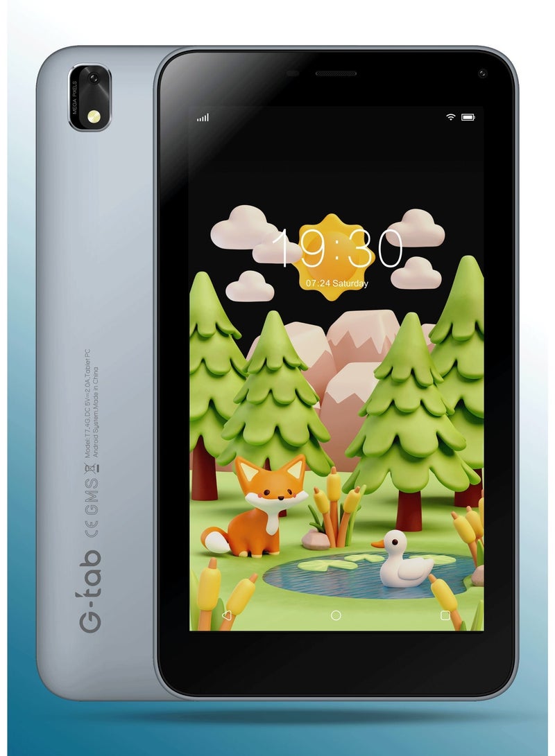 G-Tab T7 Pro 7-inch IPS Display, 4GB RAM 64GB ROM, Android 14, 5H Battery Life, Kids Tablet with Free EVA Case – Blue - Image 3