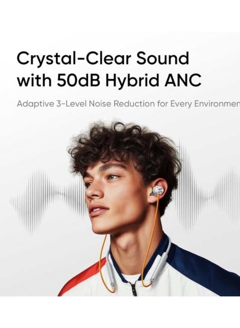 realme Buds Wireless 5 ANC Neckband Headphones - 50dB Noise Cancelling, 38H Playback, IP55 Waterproof, Bluetooth 5.4 black - Image 3