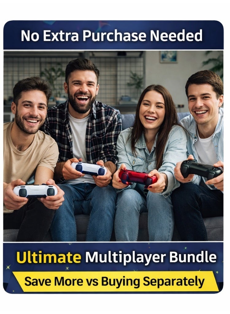 سوني حزمة وحدة تحكم PS5 مع 4 وحدات تحكم DualSense + لعبة FC 26 | حزمة ألعاب متعددة اللاعبين بلاي ستيشن 5 | جاهز للعب - Image 2