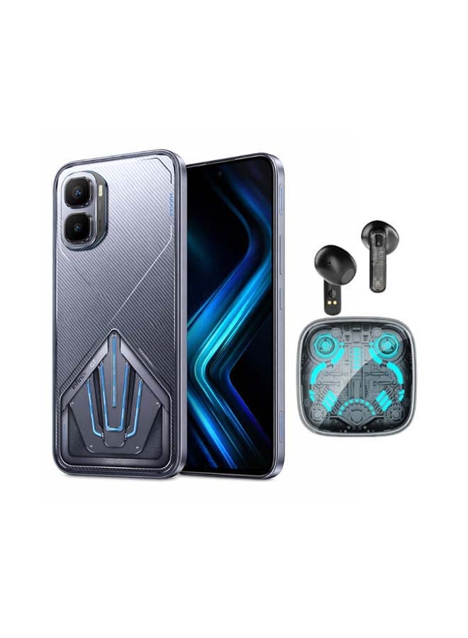 GT 50 Pro Dual SIM 5G Smartphone 24GB RAM (12+12) 512GB Silver Glaier + With GT Wireless Earbuds XBUDS 3 - Middle East Version