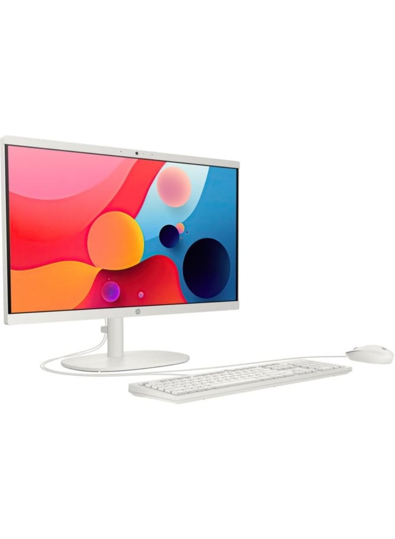 HP (محدث) كمبيوتر مكتبي كلي في واحد 22-dg0012nh – شاشة FHD VA بحجم 21.5 بوصة، معالج Intel Core i3-N300، 16GBDDR5 RAM، 512GB SSD، Wi-Fi 6، Windows 11 Pro، لوحة مفاتيح وفأرة متضمنة – أبيض كشمير - Image 3