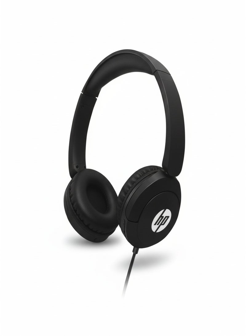 HP E08 Wired On Ear Headset with Type-C USB, Lightweight Design, Clear Sound, Comfortable Earcups, Ideal for Work, Online Meetings & Study - Image 2