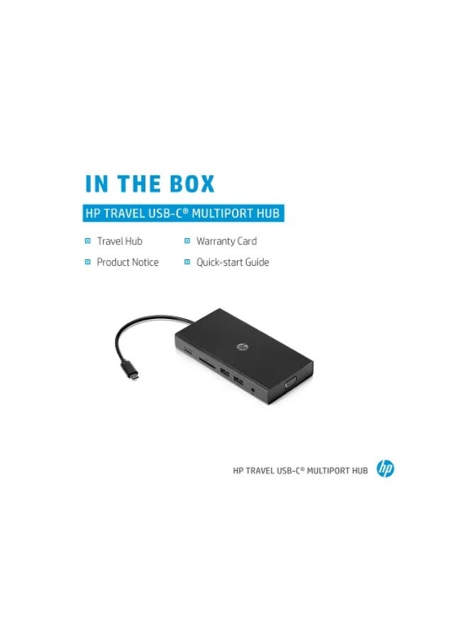 HP Travel USB-C Multi Port Hub black - Image 3