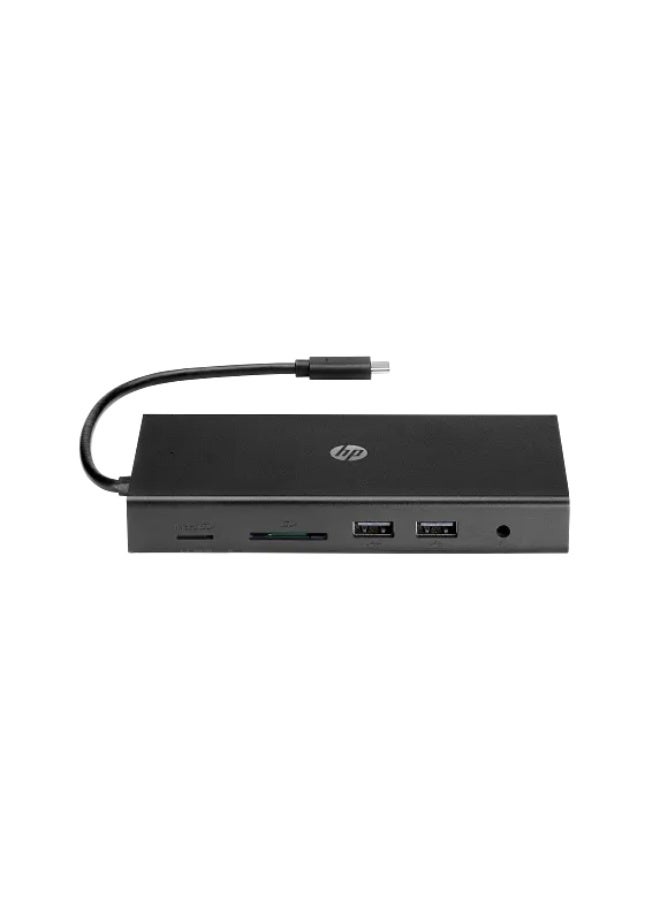 HP Travel USB-C Multi Port Hub black - Image 1