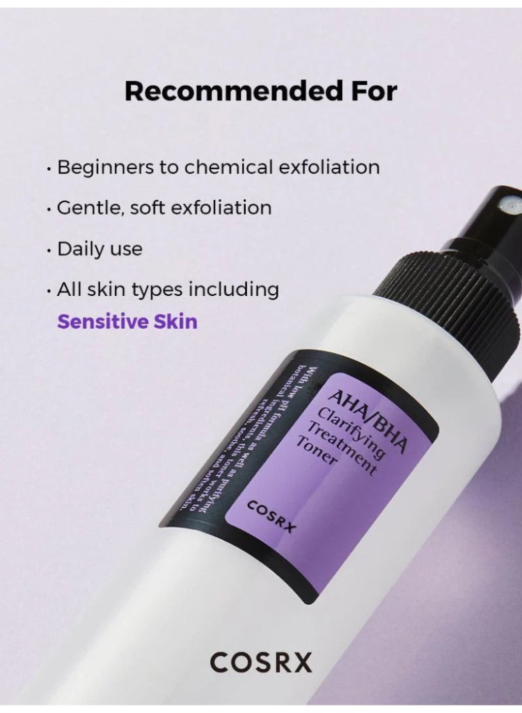 COSRX AHA/BHA Clarifying Treatment Toner 100ml - Gentle Daily Exfoliating Toner for Pore Care, Smoother Texture & Clear Skin 100ml - Image 5