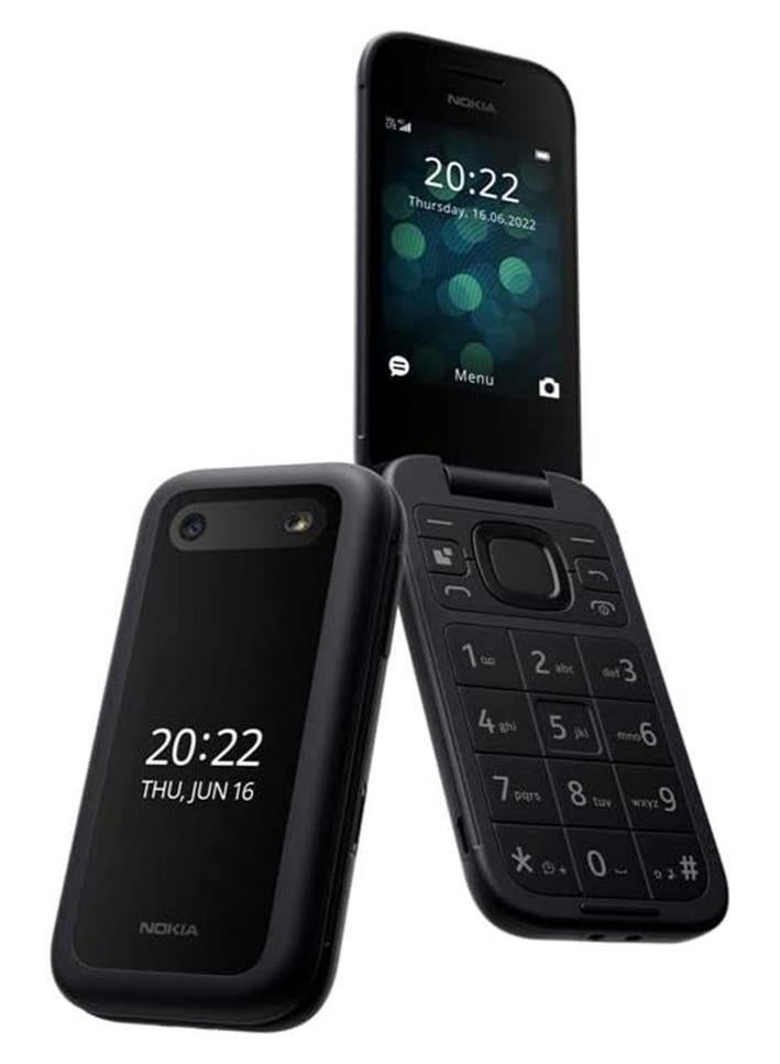نوكيا هاتف 2660 فليب ثنائي الشريحة أسود 48MB RAM 128MB 4G - النسخة الدولية - Image 1