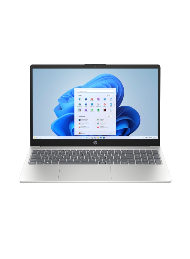HP لابتوب 15-fc0075nia، معالج AMD Ryzen 7 5825U، 8GB RAM، 512GB SSD، شاشة 15.6" FHD، رسومات AMD Radeon، ويندوز 11، لوحة مفاتيح إنجليزية/عربية مضاءة من الخلف - Image 1