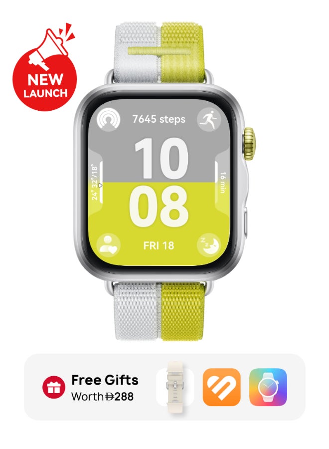 HUAWEI WATCH FIT 5 Smart Watch, 43mm FullView Display, iOS & Android, upto 10 Days Battery Life, Sleep & Health Monitor, Heart Rate Monitor, SpO2, GPS,Mini Work-out, Silver - Image 1