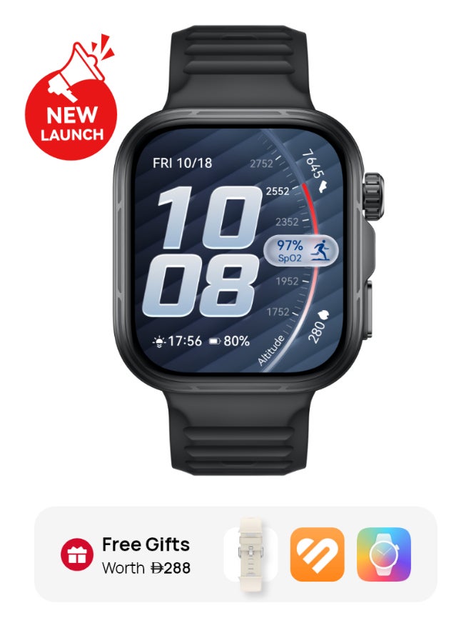 HUAWEI WATCH FIT 5 Pro Smartwatch, 44.5mm FullView Display, iOS & Android, upto10 Days Battery Life, Golf, Health Management, Sleep & Heart Monitor, ECG, NFC, Mini Work-out, Black - Image 1