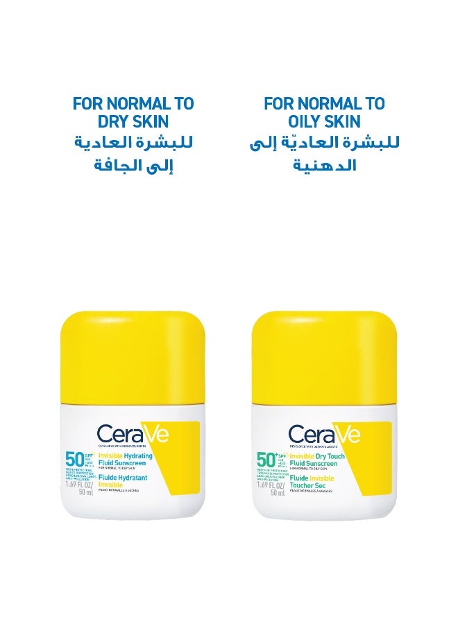 CeraVe Invisible Hydrating Fluid Sunscreen SPF50 50ml - Image 3