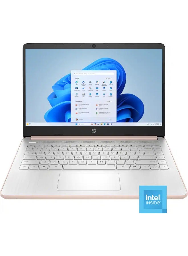 HP Laptop 14-DQ6015DX, 14" HD LED Display, Intel N150 Processor, 4GB DDR4 RAM, 128GB SSD, Intel Graphics, Windows 11, English Keyboard, Rose Gold Rose Gold - Image 1