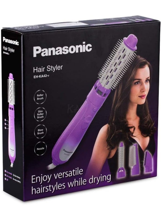 باناسونيك Panasonic Hair Styler with 4 Attachments – Purple – Made in Thailand – International Warranty – EH-KA42-v - Image 1