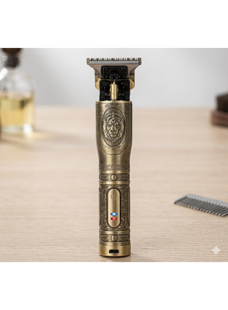 VGR V-081 Professional Hair Trimmer for Men | High-Precision & Fast Cutting Metallic Gold with Vintage Carved Patterns - Image 1