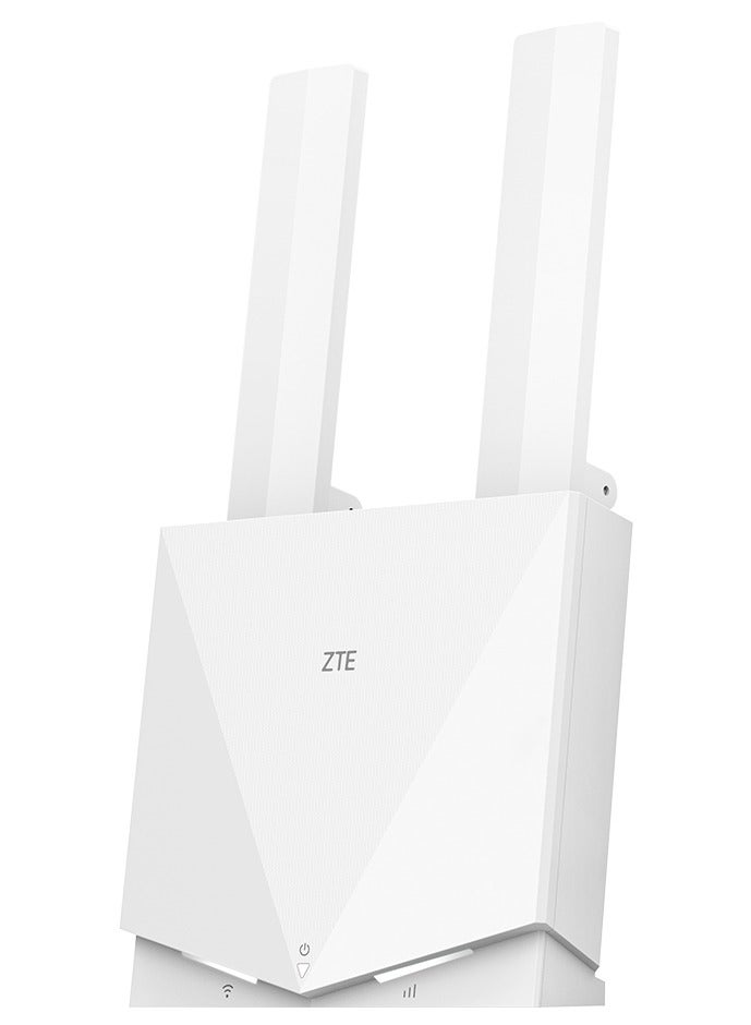 ZTE 4G LTE Wi-Fi 6 Router, K12 Mobile Hotspot, 574Mbps, Dual Antenna, 32-Device Support, 2600mAh,VoLTE, Home/Office Use white - Image 1