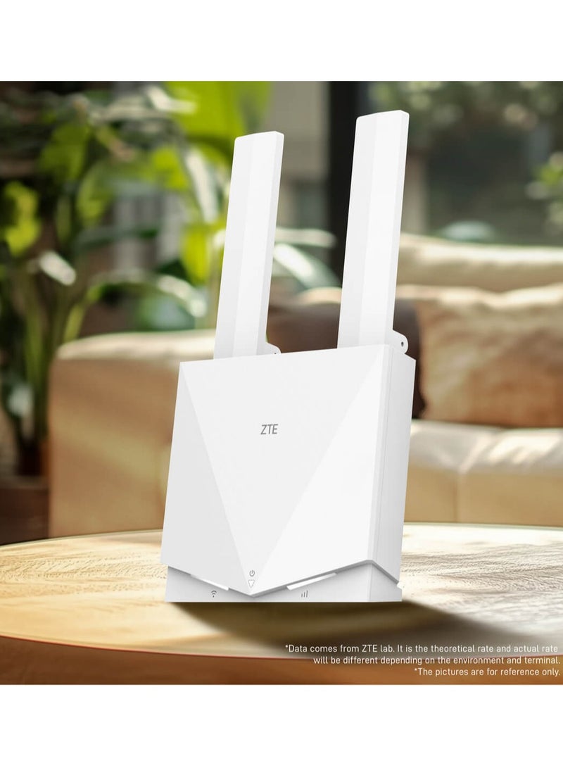 ZTE 4G LTE Wi-Fi 6 Router, K12 Mobile Hotspot, 574Mbps, Dual Antenna, 32-Device Support, 2600mAh,VoLTE, Home/Office Use white - Image 3