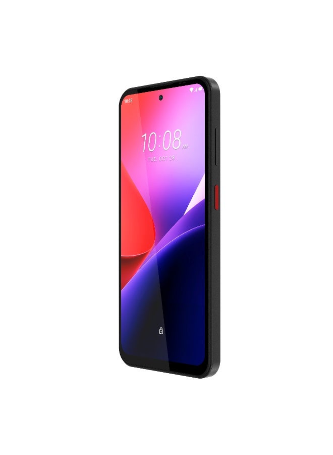 إتش تي سي Wildfire E7 Elite 5G Dual SIM Smartphone, 256GB Storage, 6+12GB RAM, 6.78-inch UHD+ Display, Black with Neck Hanging Wireless Headset - KSA Version - Image 4