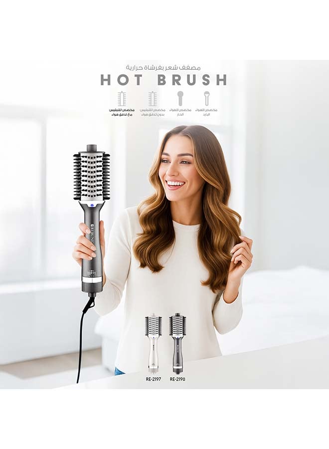 ريبون Electric Hair Styling Brush Dryer 1200W | Hot Air Brush for Smooth, Shiny Hair - Image 2