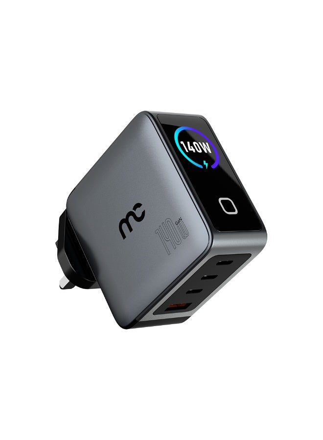 ماي كاندي شاحن السفر GTC-E340 GaN | 140 واط | 4 منافذ USB | شاشة رقمية - Image 1