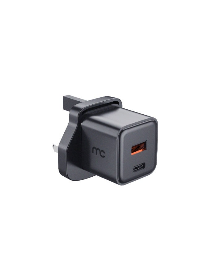 ماي كاندي TC-E130 Travel Charger | 30W Fast Charging | Type-C PD + USB-A | Dual Port | Gray - Image 1