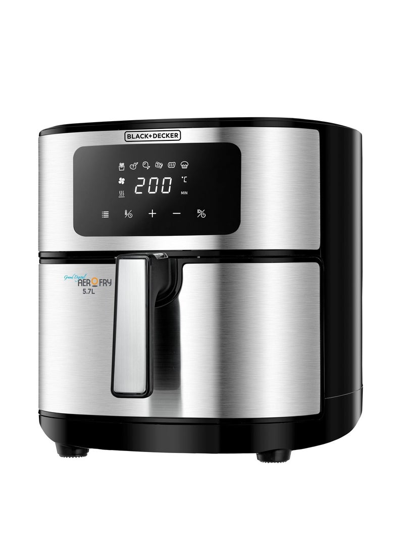 BLACK+DECKER 6 in 1 Multifunction Grand Digital AerOfry 5.7 L 1500 W AF7257-B5 Silver/Black - Image 2