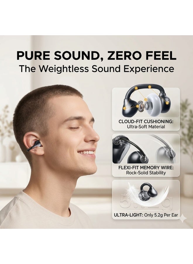 MYCANDY OWS-E100 Open Wearable Stereo | ENC Technology | Grey | Wireless Ear Speaker Gray - Image 1