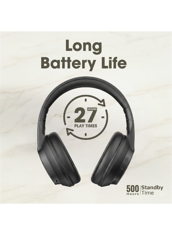 MYCANDY BHF-E100 Bluetooth Headphones | Wireless Audio | Black | Comfortable & Durable black - Image 4