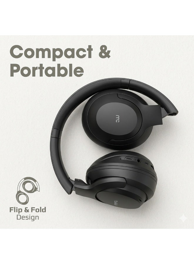 MYCANDY BHF-E100 Bluetooth Headphones | Wireless Audio | Black | Comfortable & Durable black - Image 3