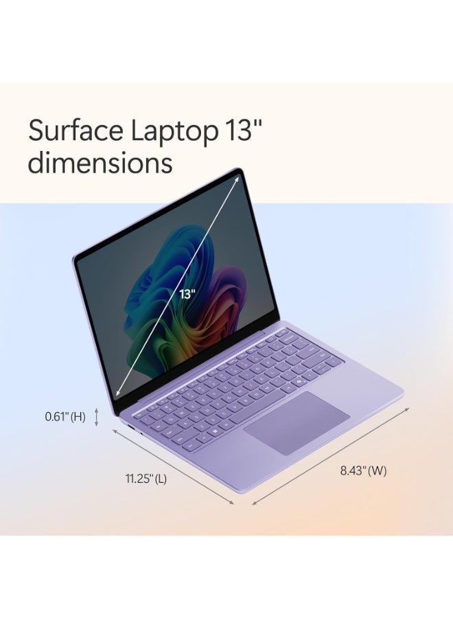 مايكروسوفت Surface Laptop 7 Copilot+ Laptop With 13 Inch Display, Snapdragon X Plus Processor/16GB RAM DDR5/512GB SSD/Windows 11 Home/ English Violet - Image 2