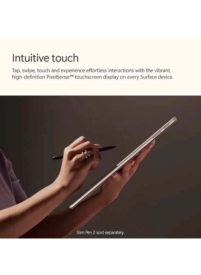 مايكروسوفت Surface Pro Copilot+ Laptop With 13 Inch Touchscreen (2880x1920) Display,  Snapdragon X Plus Processor/16GB RAM DDR5/512GB SSD/Windows 11 Home/ English Platinum - Image 3