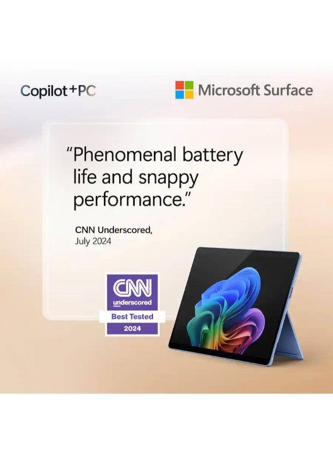 مايكروسوفت Surface Pro Copilot+ Laptop With 13 Inch Touchscreen (2880x1920) Display,  Snapdragon X Plus Processor/16GB RAM DDR5/512GB SSD/Windows 11 Home/ English Platinum - Image 4