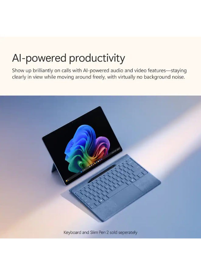 مايكروسوفت Surface Pro Copilot+ Laptop With 13 Inch Touchscreen (2880x1920) Display,  Snapdragon X Plus Processor/16GB RAM DDR5/512GB SSD/Windows 11 Home/ English Platinum - Image 2