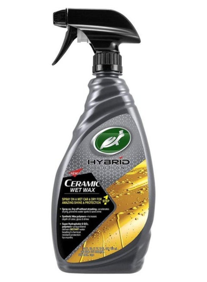 Turtle wax Ceramic Wet Wax Spray – Hydrophobic Protection & High Gloss Shine After Wash – Car Spray Wax - Image 1