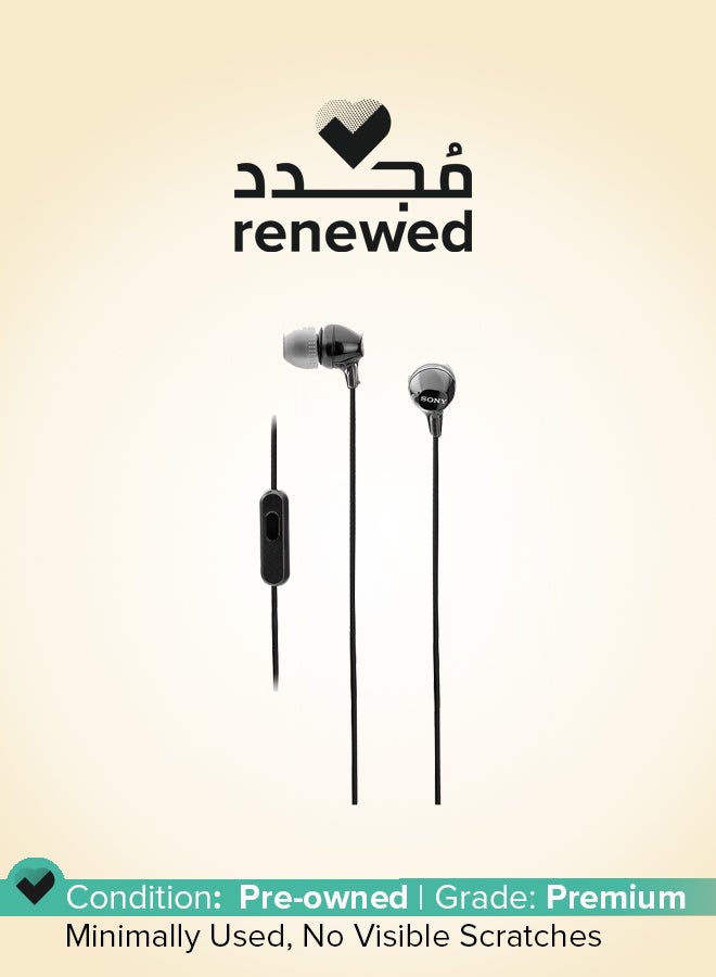 Sony Renewed - MDR-EX14AP Wired In-Ear Headphones with Mic black - Image 1